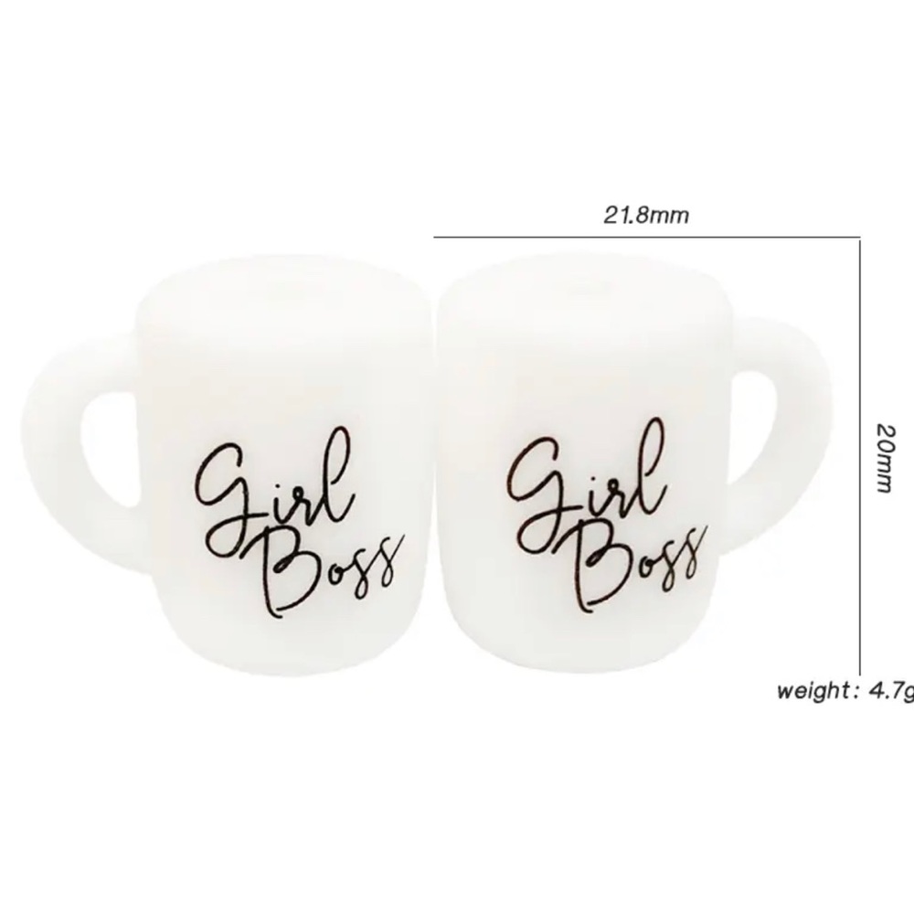 ☕️ 💪 Girl Boss Silicone Focal Bead